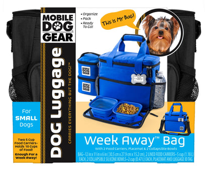 Small Week Away Tote Bag (Small Dogs) - Ultimate Dog Travel Kit