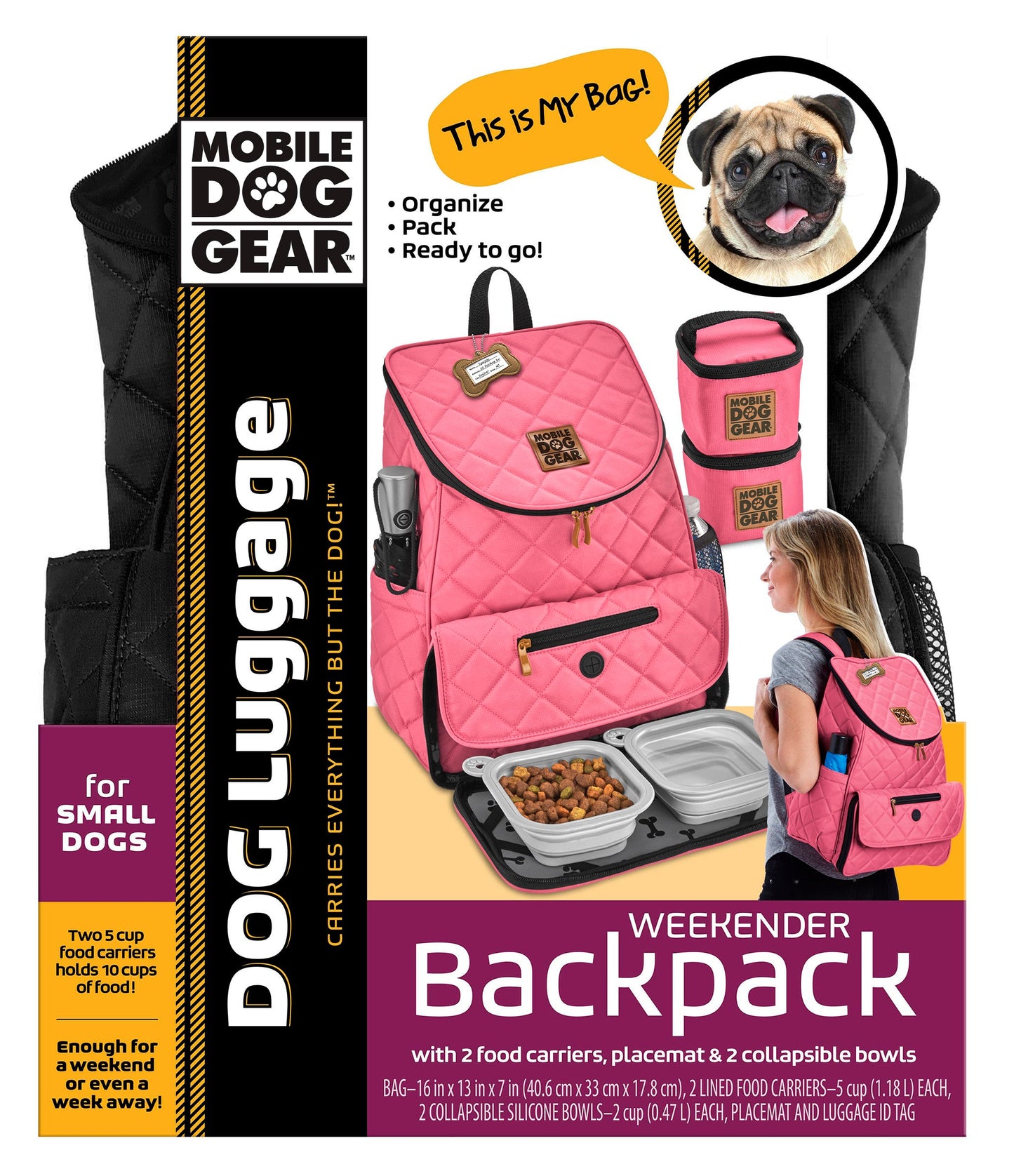 Quilted Weekender Backpack: Ultimate Travel Solution for Dogs